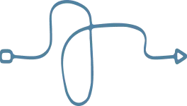 an arrow in linear art style